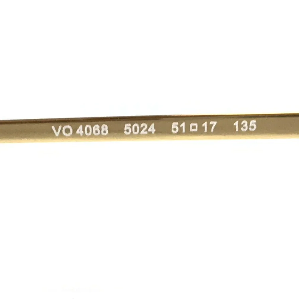 Vogue Eyeglasses Frames VO4068 5024 Gold Pink Cat Eye Full Wire Rim 51-17-135